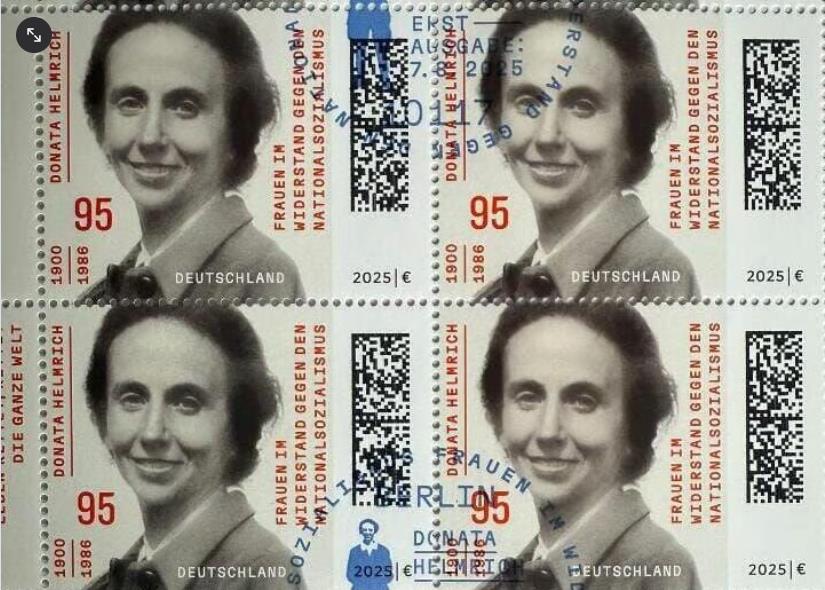 Немецкая почтовая марка с Донатой_Хельмрих.