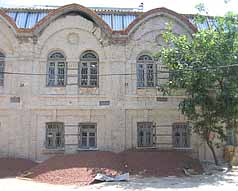 Синагога Хабад, реконструкция, фрагмент наружной стены