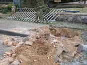 Место падения ракеты в Кармиэле 15.07.2006 г.