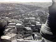 Бейт-Лехем и его южные окрестности. Вид с колокольни греческого монастыря при храме Рождества Христова. Фото 1942 года