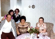 Семья Анны Гутман в гостях у доктора Хельми в Берлине, 1969 год.